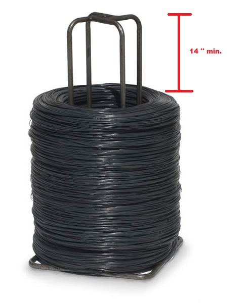 ASTM 1018 10 GA Black Annealed Baling Wire Coil on Carriers