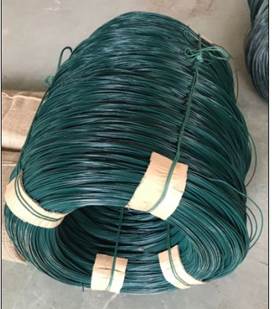 Fence tie wire dark green coated Galvanized