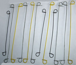 PVC coated iron wire, Cut and double looped rebar ties